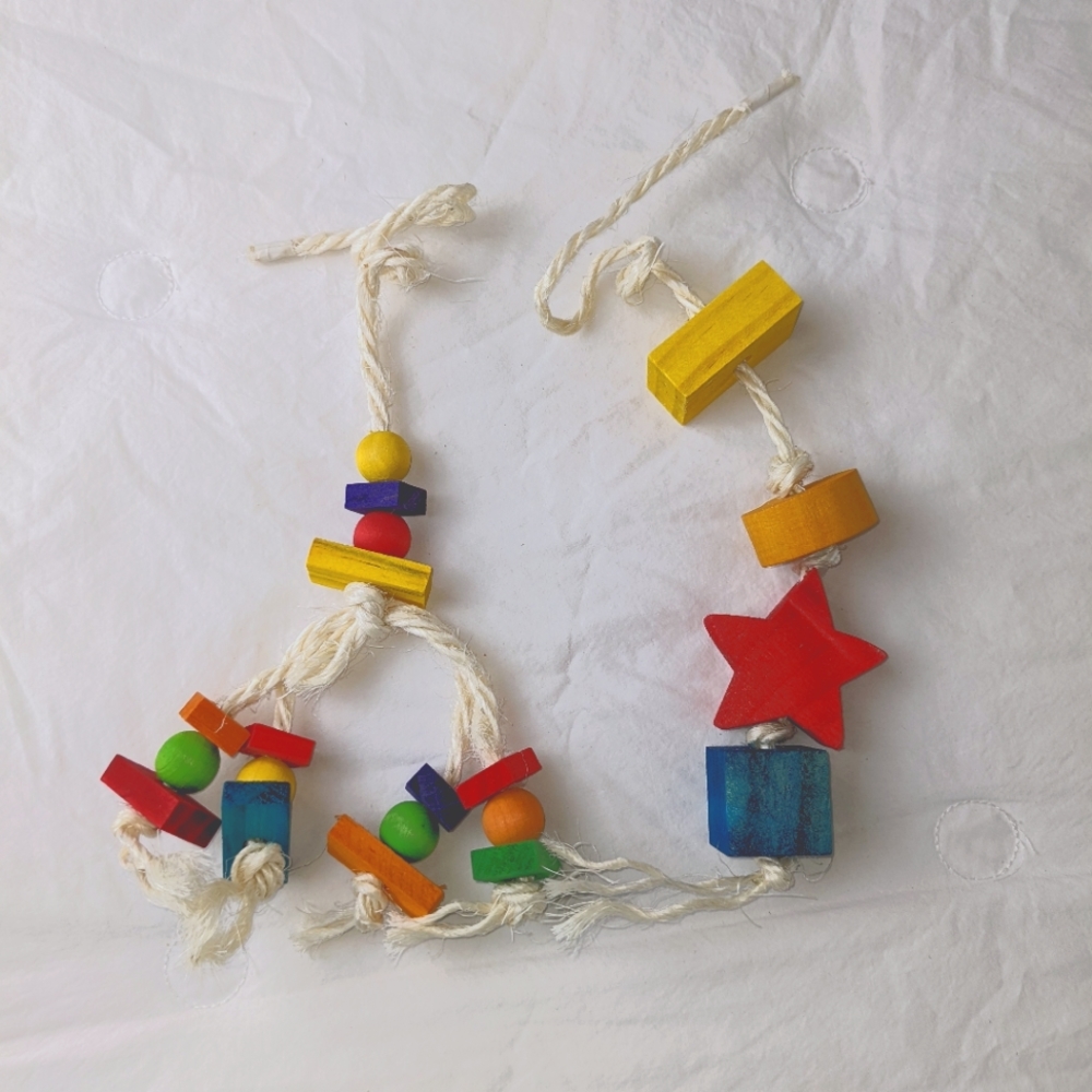 Chew toys for small animals Chinchilla set of 2 wood cutouts hanging